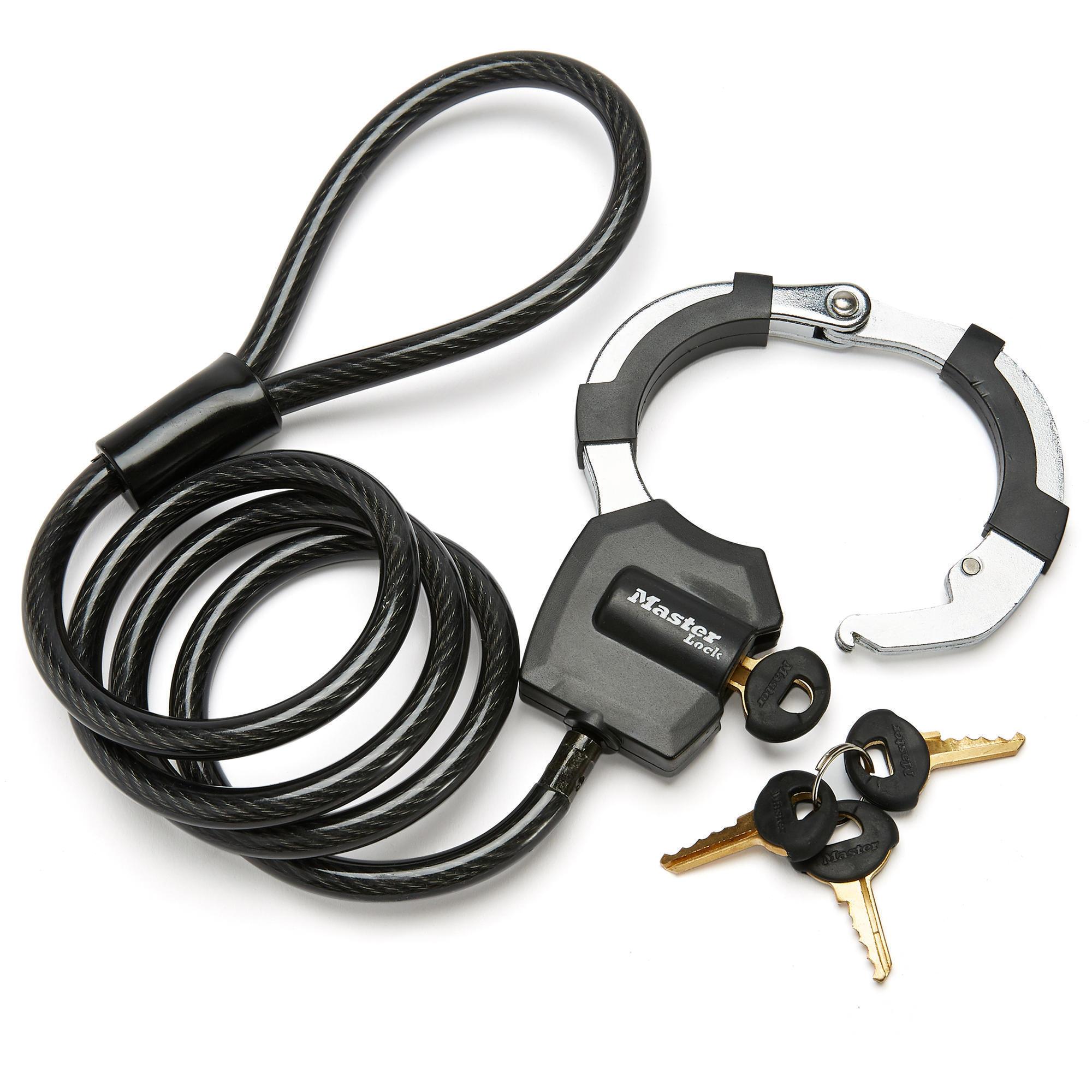 Diebstahlsicheres Kabel 1 m Handschelle Master Lock Street Cuff – Roller und Fahrrad