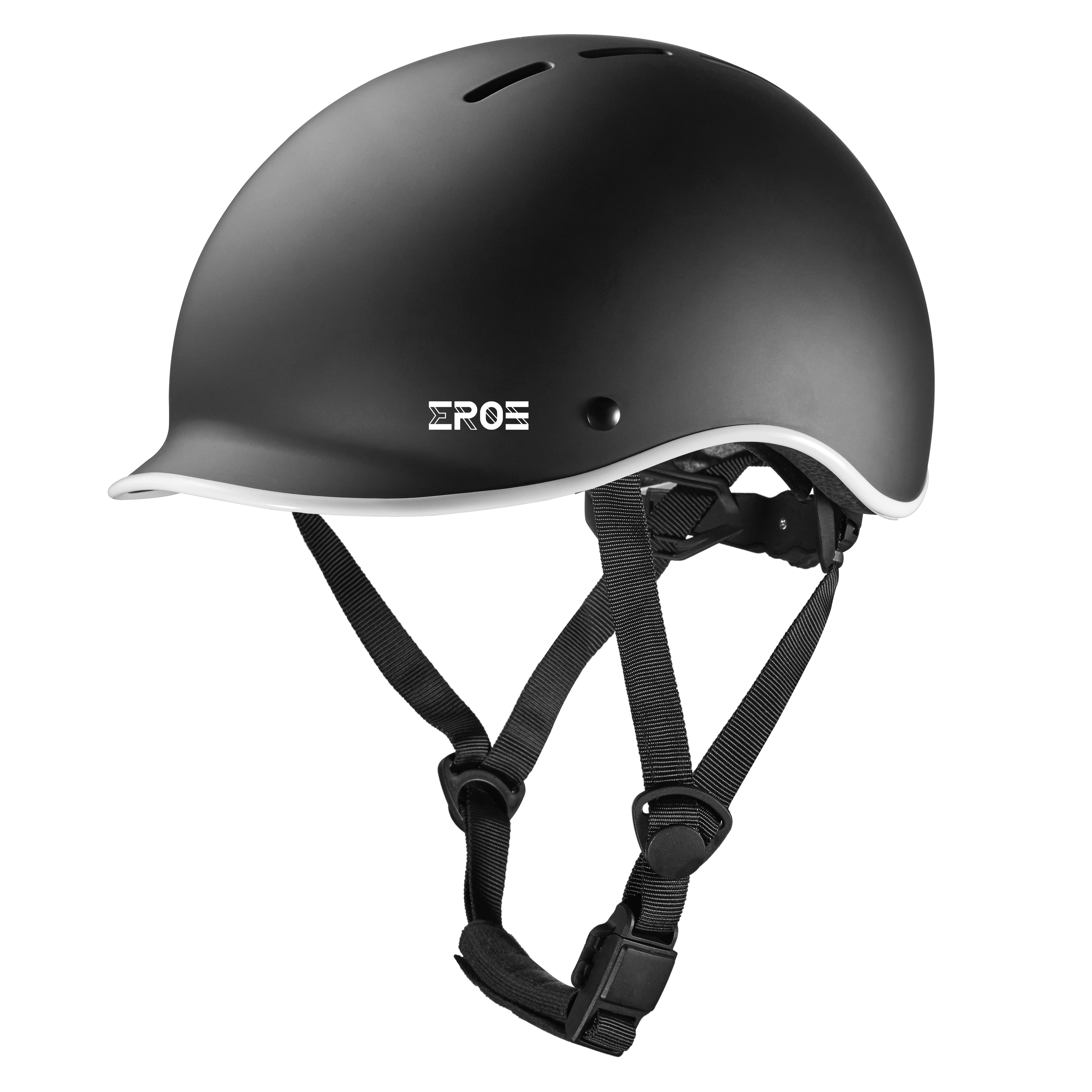 Eroz Vintage Collection Helm für Elektroroller und Fahrrad (Blau/Schwarz)