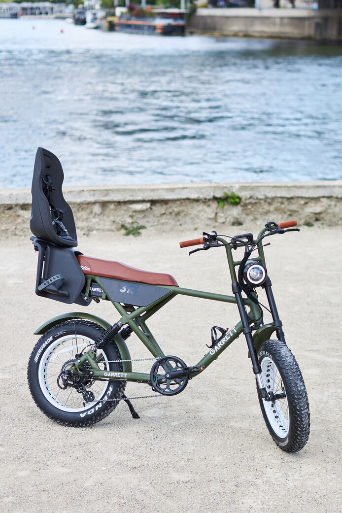 Bicicleta eléctrica de carga biplaza Garrett Miller Z (versión 2024)