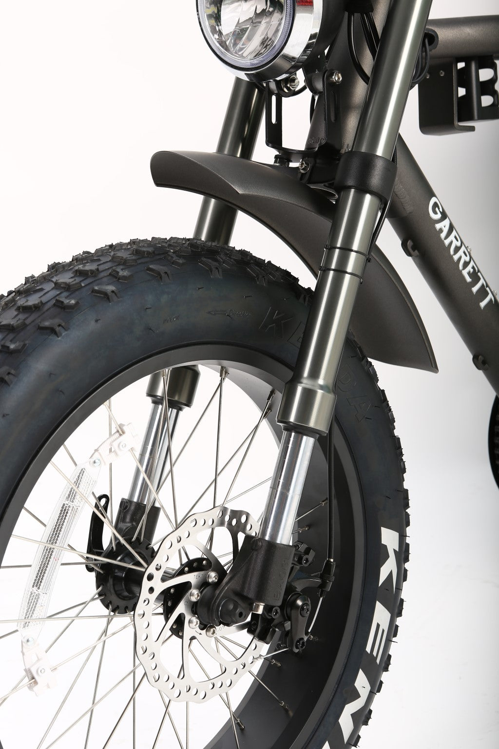 vélo électrique garrett miller x noir fat bike 2021  pneu kenda 20 pouces suspensions avant