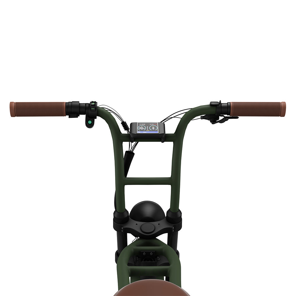 vélo électrique garrett miller x vert militaire fat bike 2021 afficheur bafang 650c bluetooth couleur premium